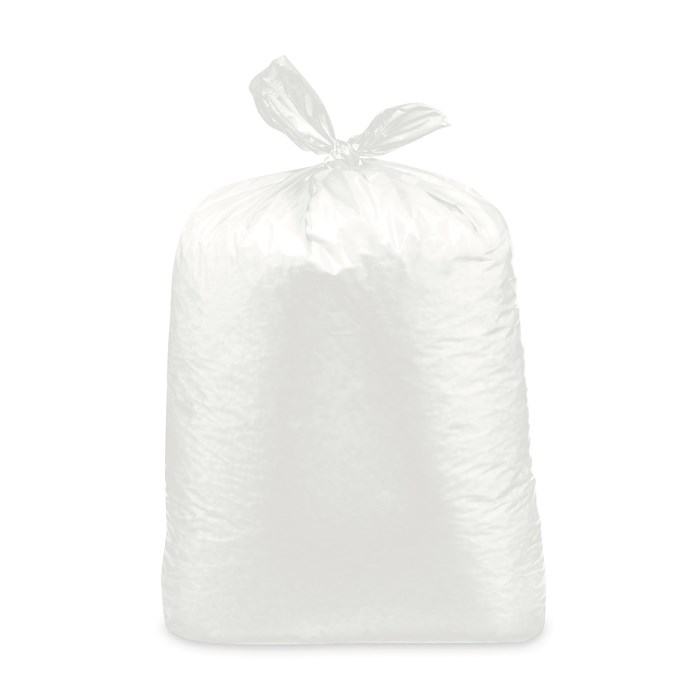 Vrecia na odpad 120 l, transparentné, stredne silné, LDPE 45 my, 70x110 cm / 25 ks