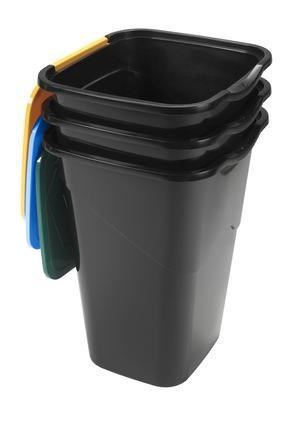 Súprava plastových košov na triedenie odpadu - 3 x 50 l