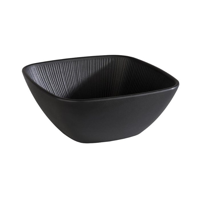 miska hranatá 19,5 x 19,5 cm, 1,5 l NERO melamín čierna