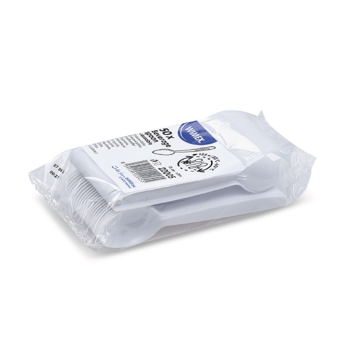 lyžička kávová PP biela 13 cm opakovane použiteľná 50 ks