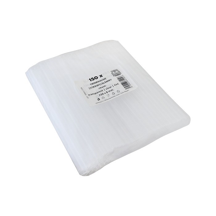 slamky opakovane použiteľná JUMBO 8/250mm 150ks číra