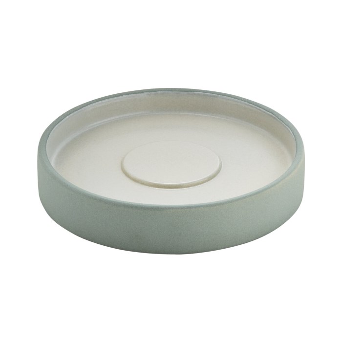 2in1 Plate/Espresso saucer grey/white 14cm