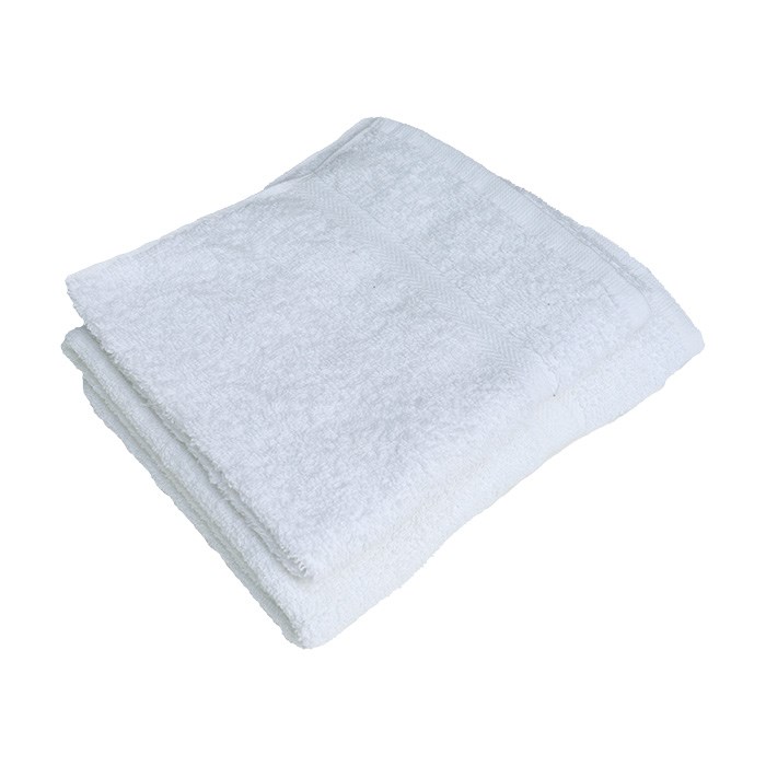 bath towel 70x120 cm Basic WHITE terry 450 g/m2, double stitch