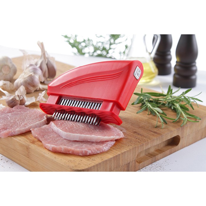 tenderizér 3 radový 51 bodcov červený