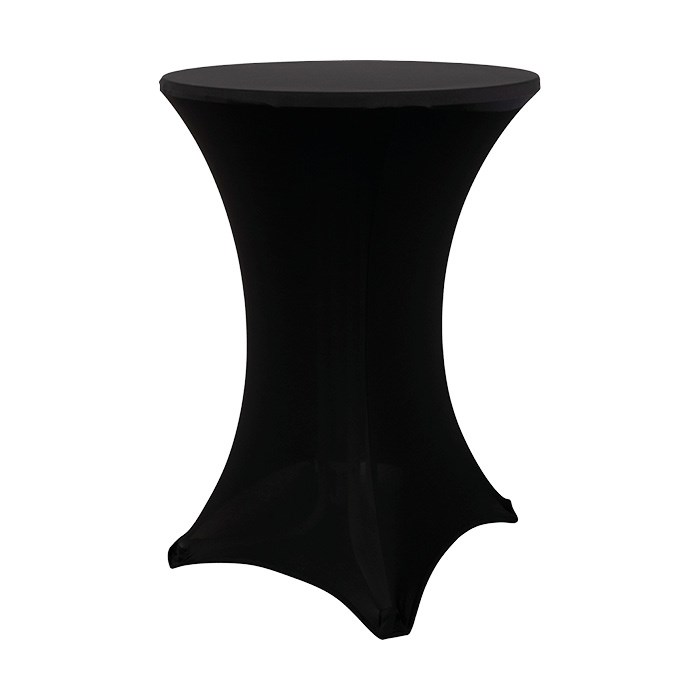 Návlek na bistro stolík okrúhly, priemer. 80 cm, výška 110 cm, elastický, čierny