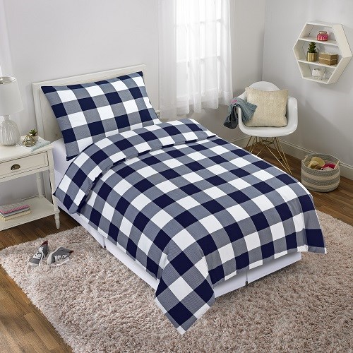 Posteľná súprava TRENDY kockovaný vzor 140 x 200 + 70 x 90 cm