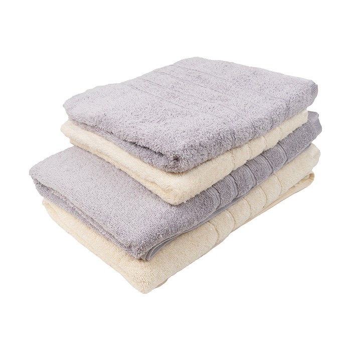 towel 50x100 cm Havana SILVER GREY terry 500 g/m2 organic cotton, double stitch