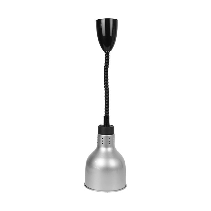 infrared heating lamp hanging dia. 19 cm surface silver length 60-150 cm