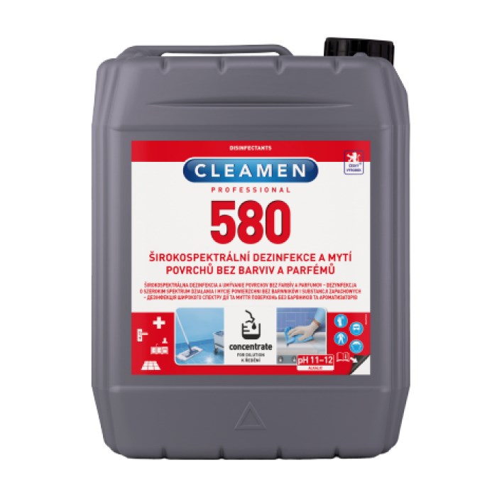 Cleamen 580 broad-spectrum disinfection and surface cleaning without dyes and perfumes 5 l