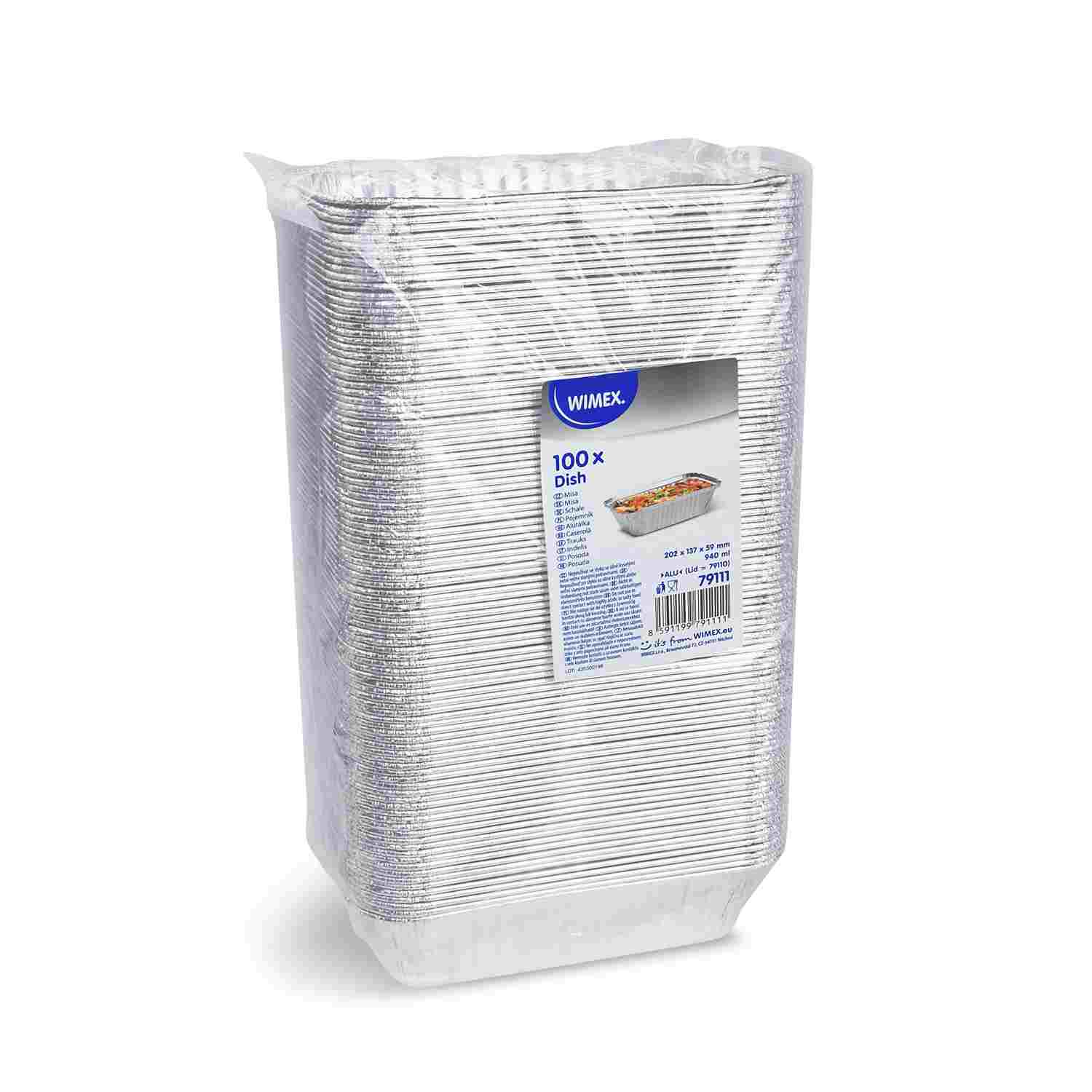 miska hranatá na cestoviny 202 x 137 x 59 mm/940 ml, 100 ks (ALU)