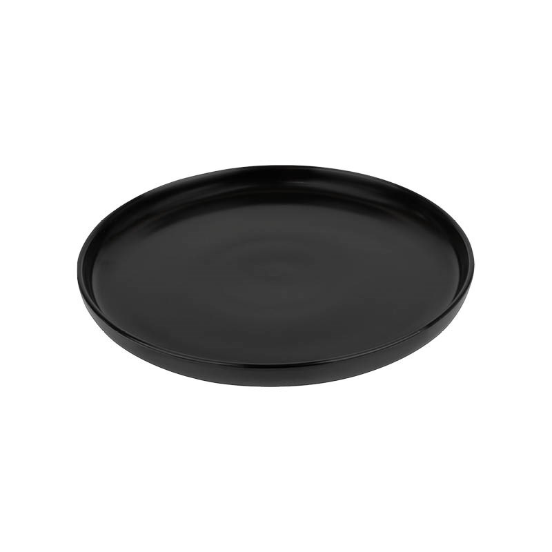 Plytký tanier FUTURE BLACK 20 cm, čierny porcelán
