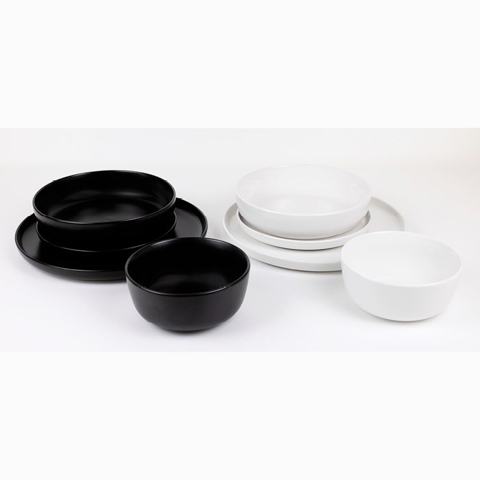 Hlboký tanier FUTURE BLACK 20 cm, čierny porcelán