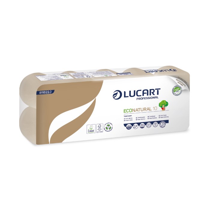 toilet paper 2 ply 180sheets/10 pcs brown EcoNatural 19,8m
