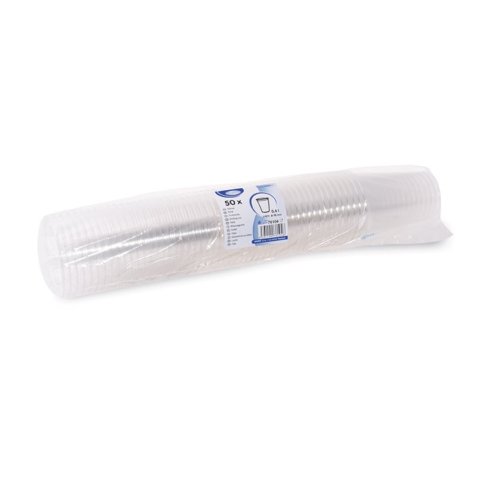 Téglik číry, 400 ml, PET, priemer. 95 mm, 50 ks