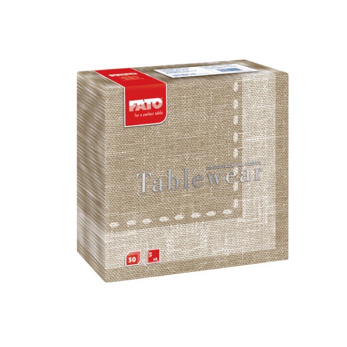 napkins 40x40 Cachemire caffe