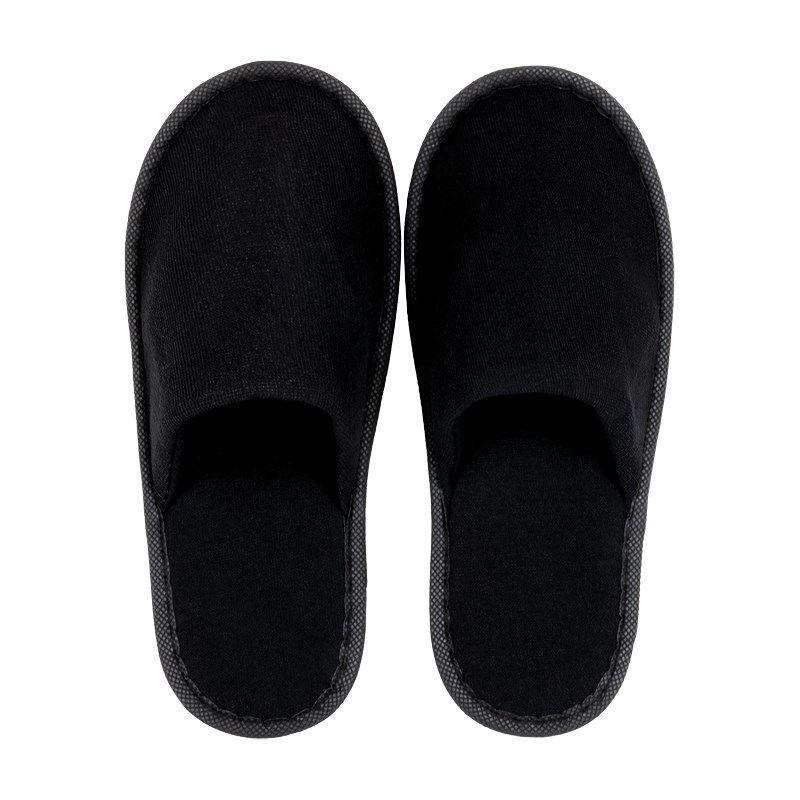 Hotel slippers STANDARD black, closed, 28 cm