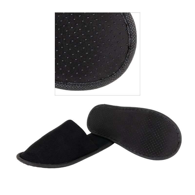 Hotel slippers STANDARD black, closed, 28 cm