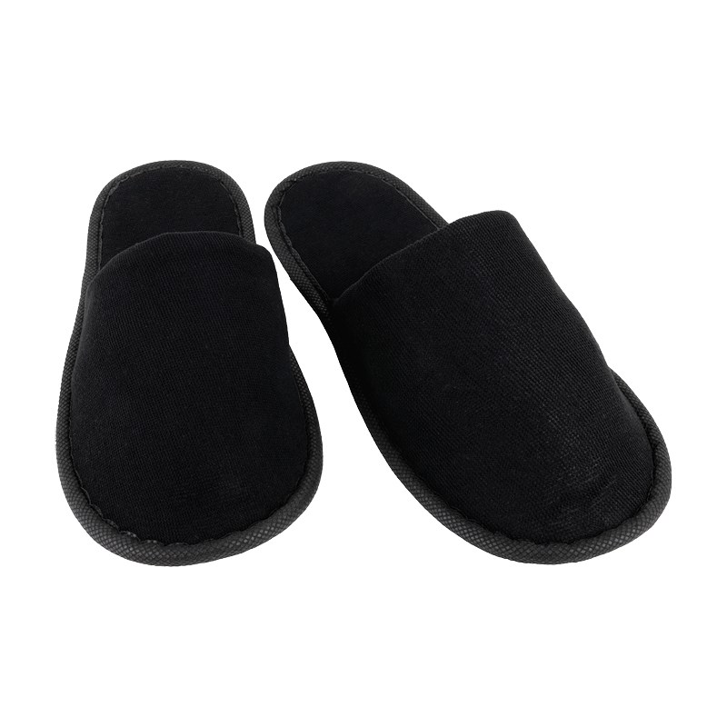 Hotel slippers STANDARD black, closed, 28 cm