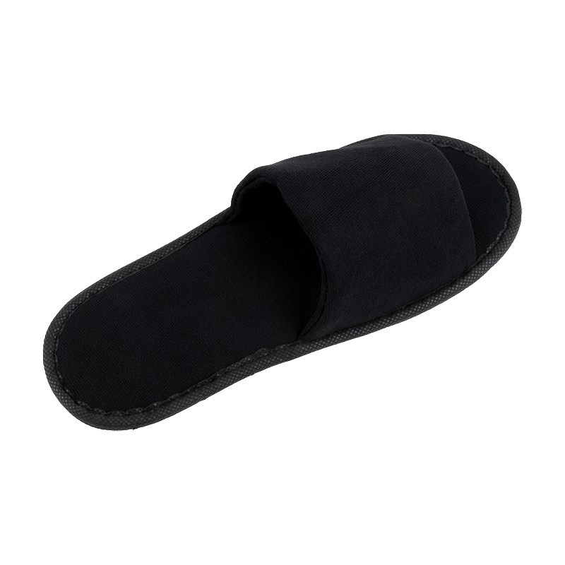 Hotel slippers STANDARD black, open, 28 cm