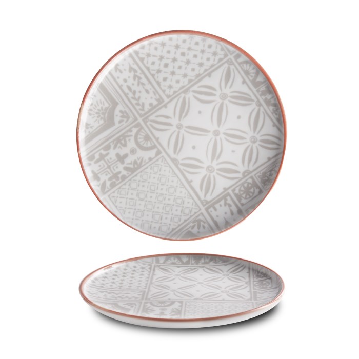 Plytký tanier OPTIMO, 29 cm, dekor Mosaic red line