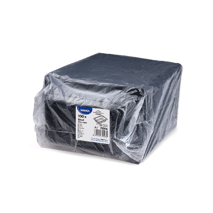 soup bowl 600ml square 178x127x50mm 100pcs black PP