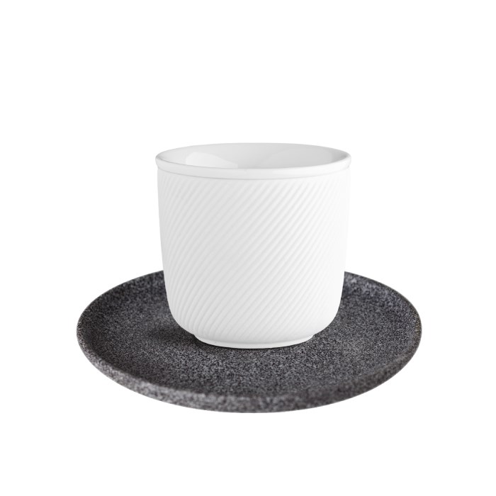 Porcelánová dvojstenná šálka TWIST raw, 180 ml