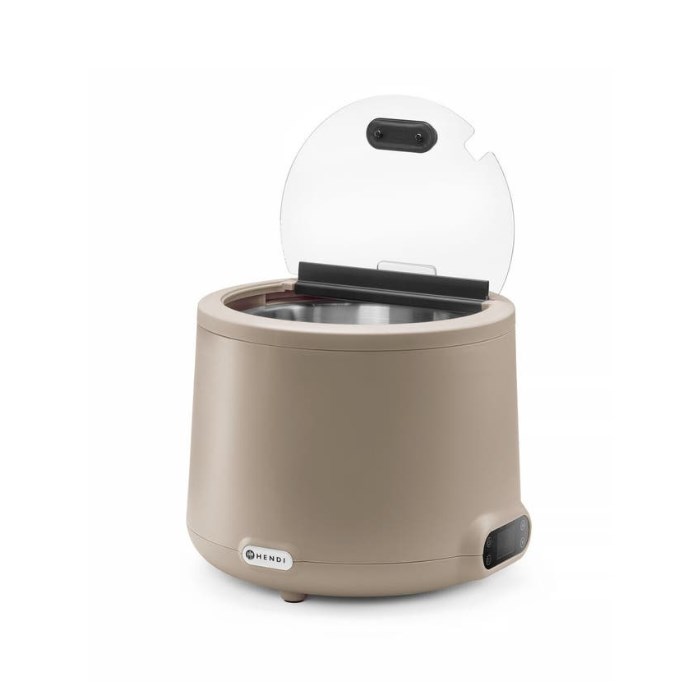 Hrniec na polievku UNIQ 8 l, elektrický so skleneným vekom, béžový