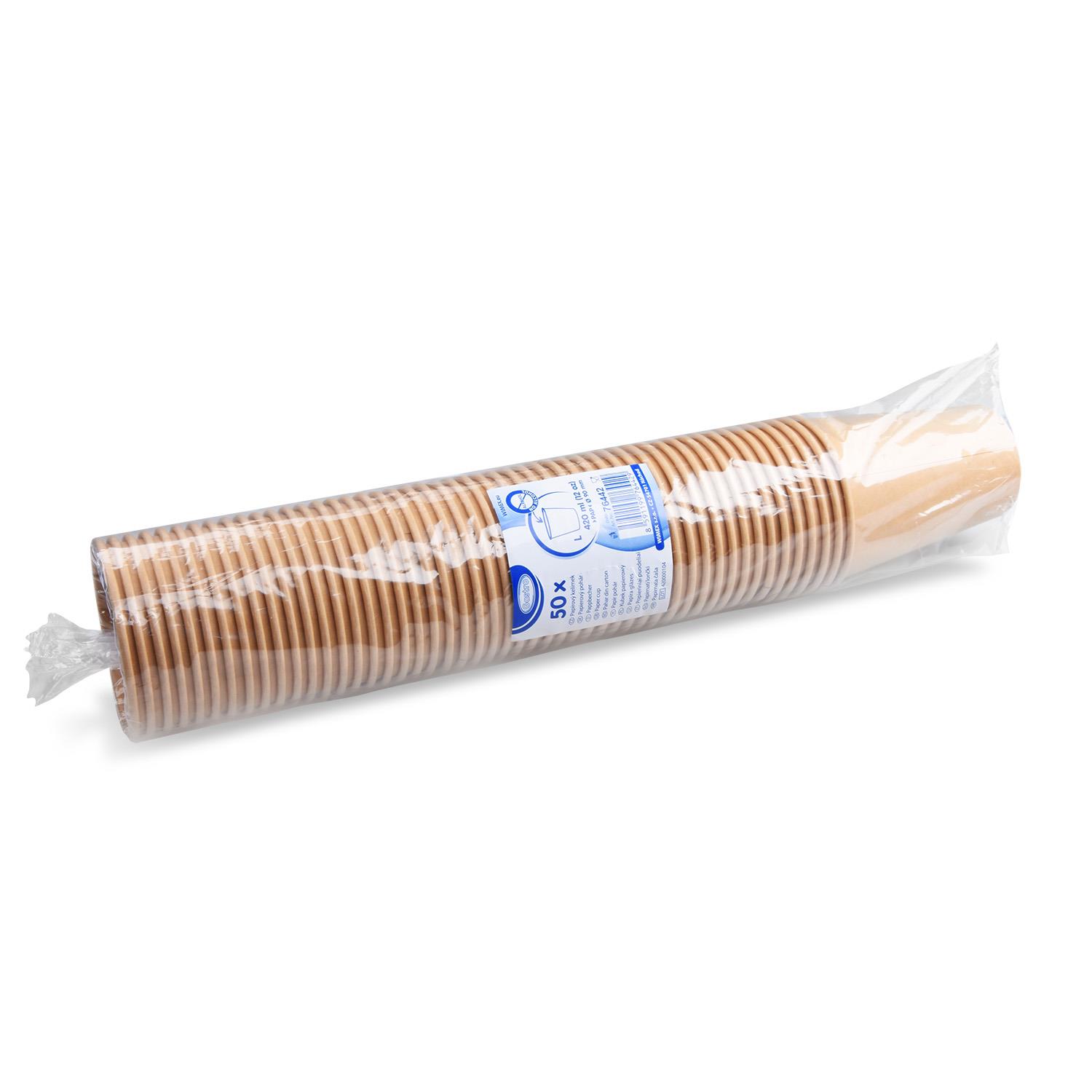 Hnedý papierový kelímok 420ml / 50ks