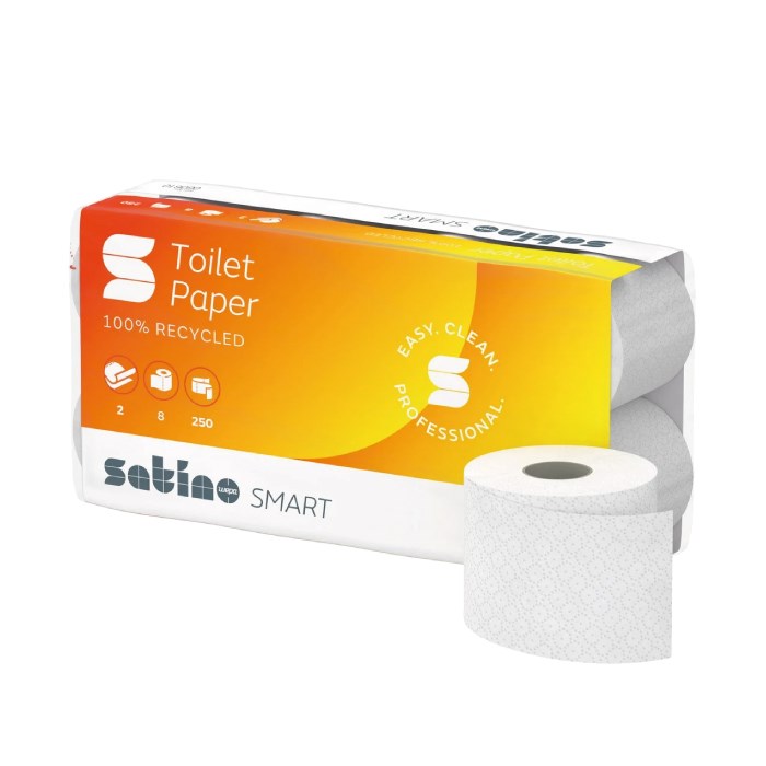 Toaletný papier SMART 2vrstvový, návin 27 m, biely