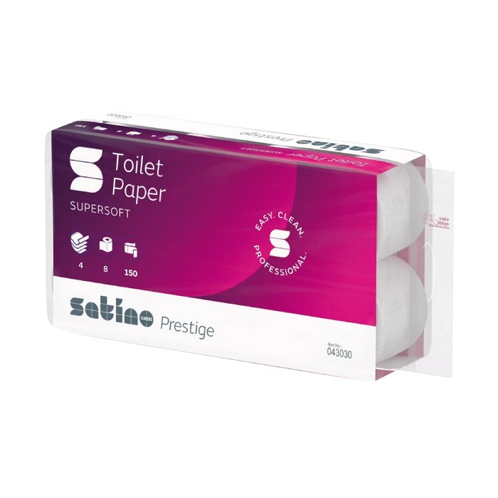 Toaletný papier SMART 4vrstvový, návin 19,5 m, biely / 8 ks