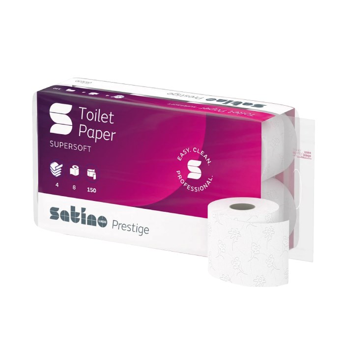 Toaletný papier SMART 4vrstvový, návin 19,5 m, biely / 8 ks