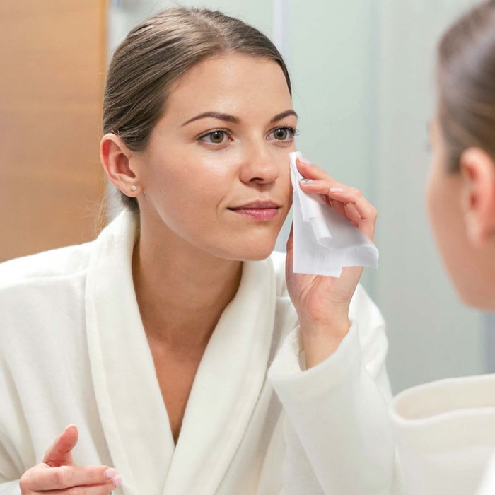 Kozmetické obrúsky, 3-vrstvové biele, 60 ks kocky