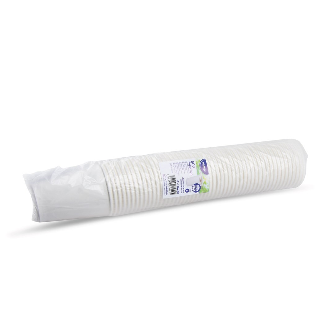 Papierový kelímok biely 420ml L/50ks (pr. 90mm)