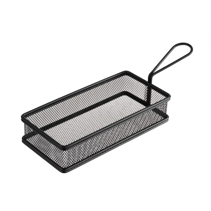 košík fritovací Snack-holder 21,5 x 10,5 cm, výška 4,5cm černý