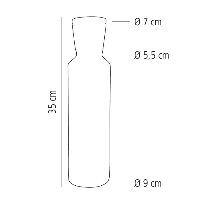 Karafa LINES sklenená s viečkom 1,5 l