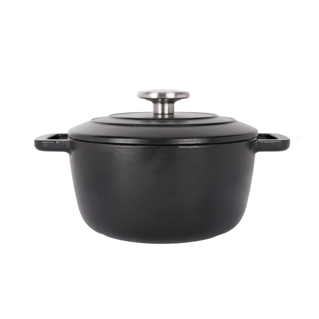FONTESTIC hrnec black D20cmxH10,5cm 2,7l litina, s poklicí