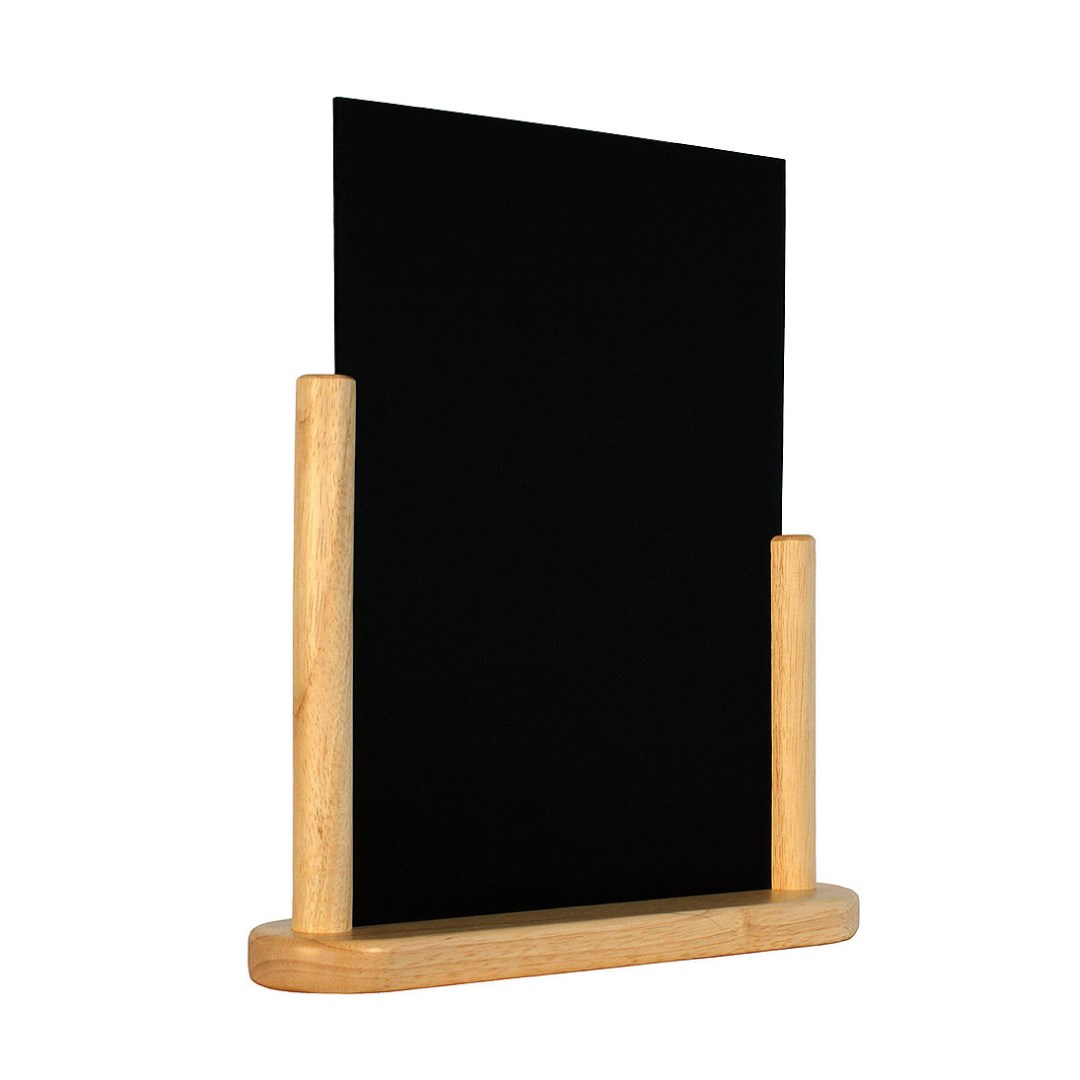 tabule stolní v rámu, černé PVC, 30x21 cm