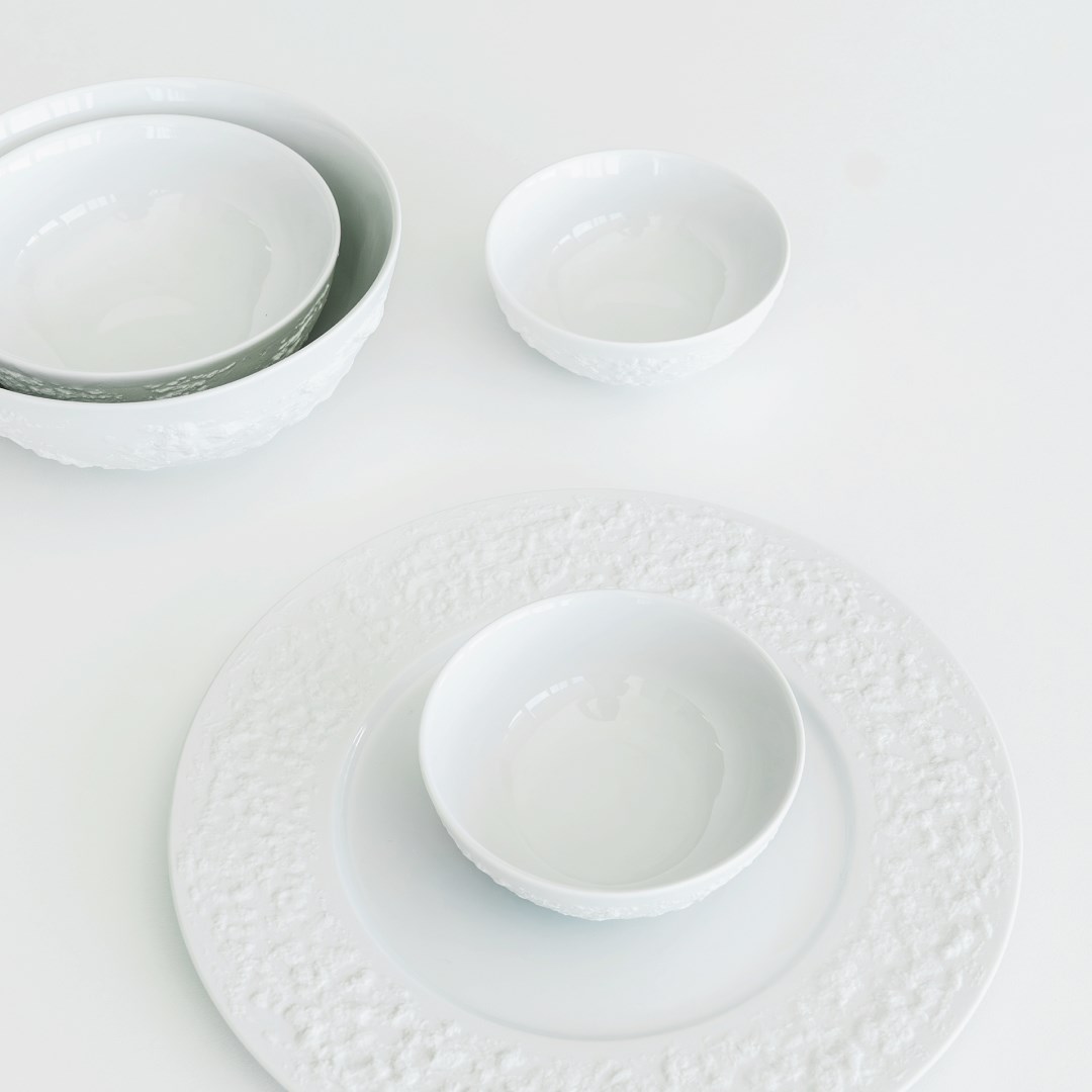 Miska s dvojitou stenou STONE 19 cm, biela