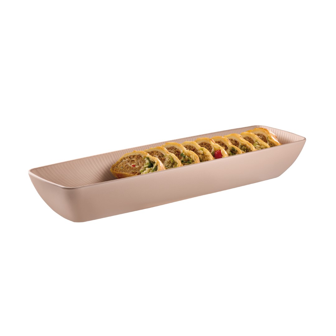 Melamínová miska NERO, GN 2/4, 53,0 x 16,2, výška 8 cm, béžová