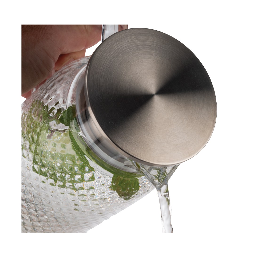 Plastový džbán s nerezovým viečkom, 1 l