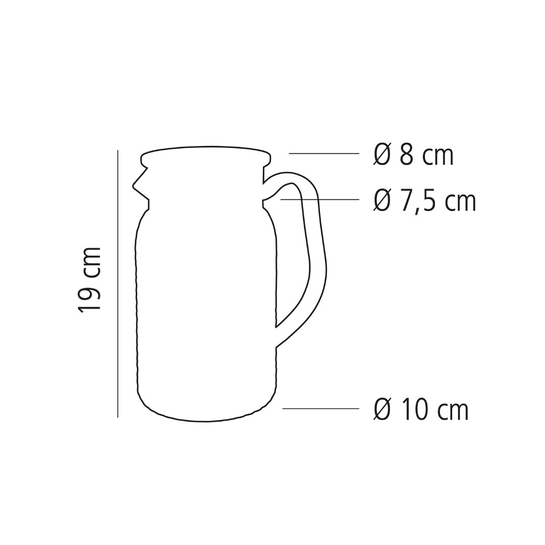 Plastový džbán s nerezovým viečkom, 1 l