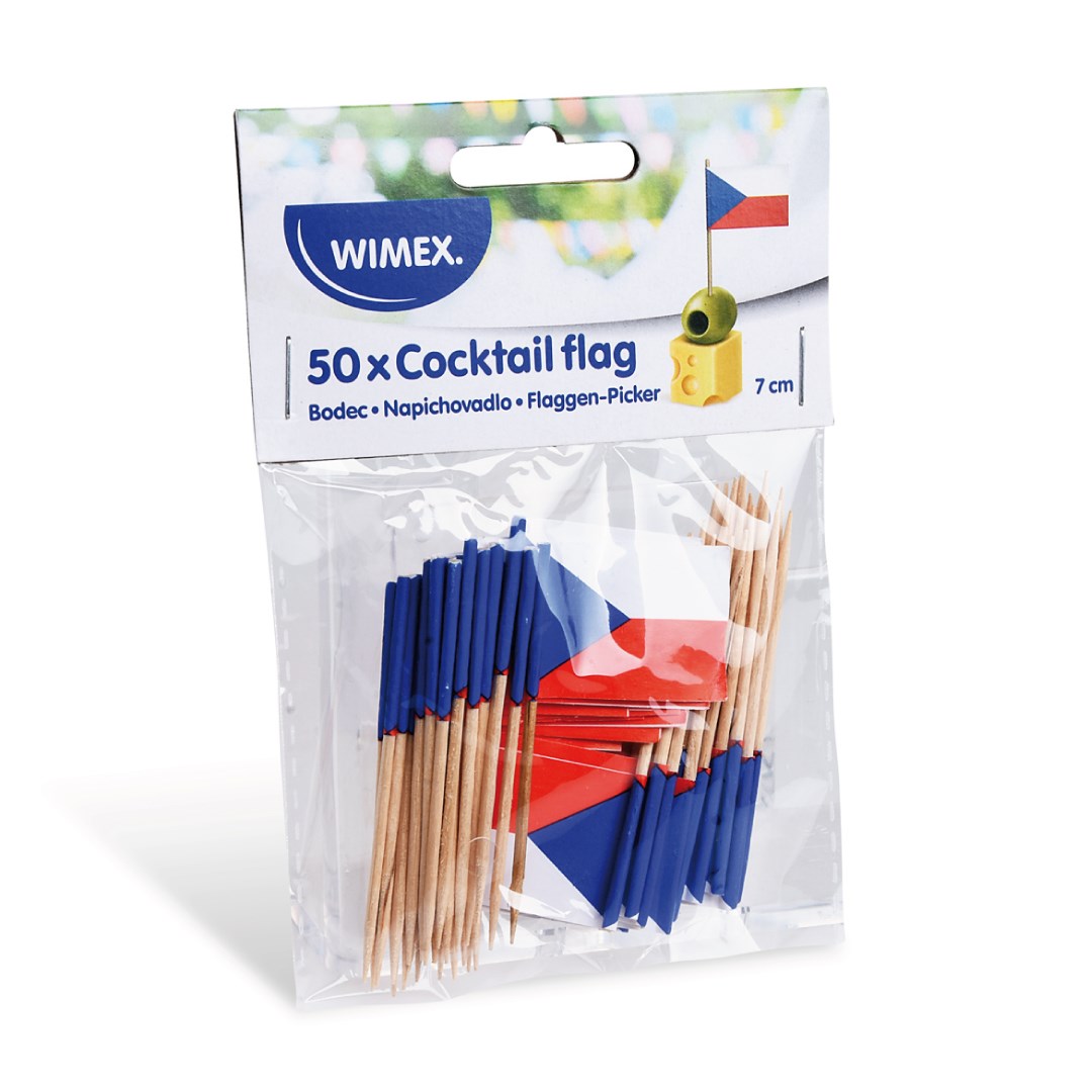 dekoračné, párty vlajočky CZ 7 cm / 50ks