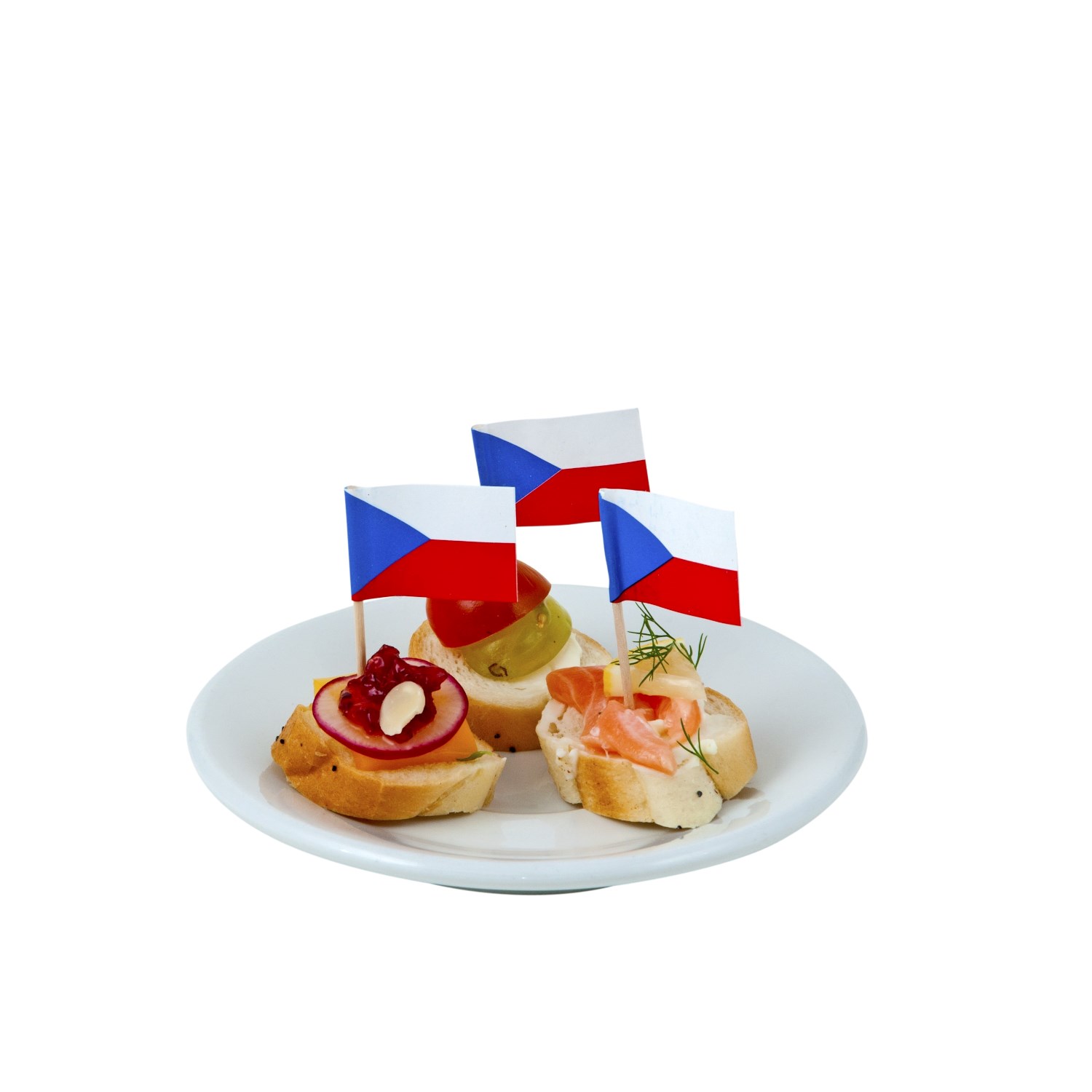 dekoračné, párty vlajočky CZ 7 cm / 50ks