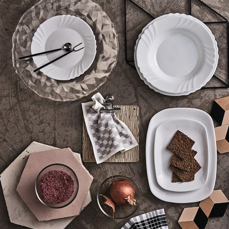 EBRO tanier plytký 32cm - opálové sklo