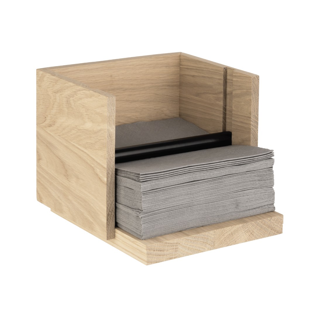 stojanček na obrúsky VALO 19x19x16 cm drevený