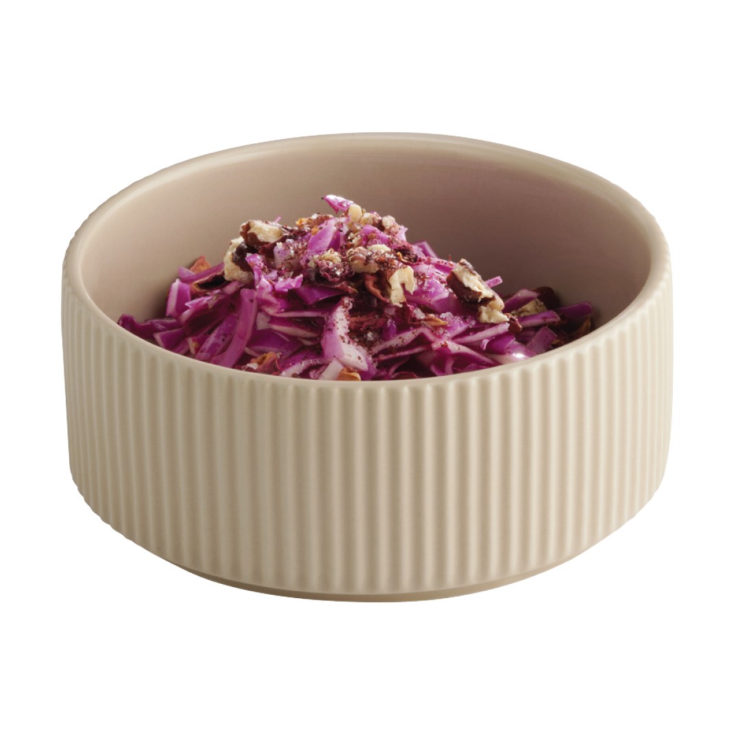 Miska 14 cm GRID, porcelán, béžová