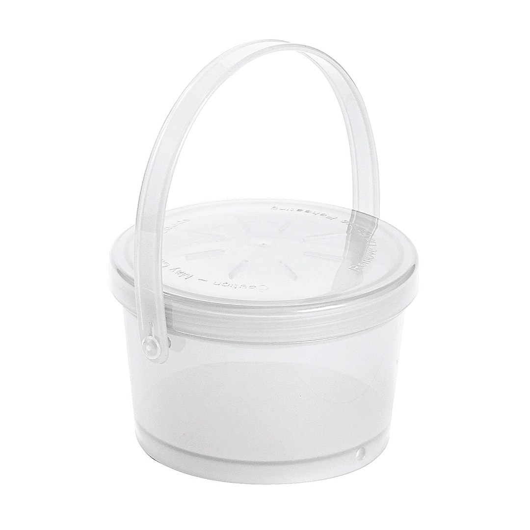 Miska na polievku opakovane použiteľná, 350 ml, PP, biela, s uchom