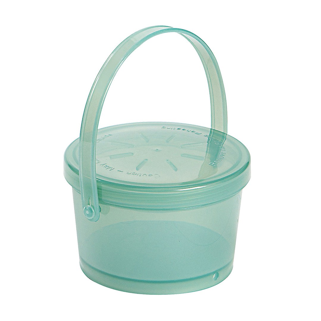 Miska na polievku opakovane použiteľná, 350 ml, PP, zelená, s uchom