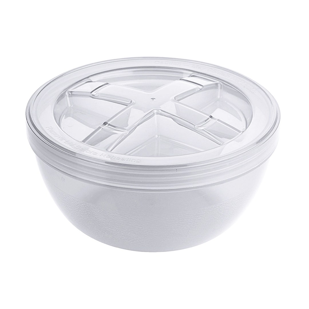 Miska na polievku opakovane použiteľná, 950 ml, PP, biela