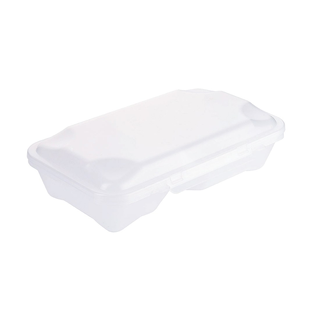 Menu box opakovane použiteľný GN 1/4, delený, polypropylén, biely